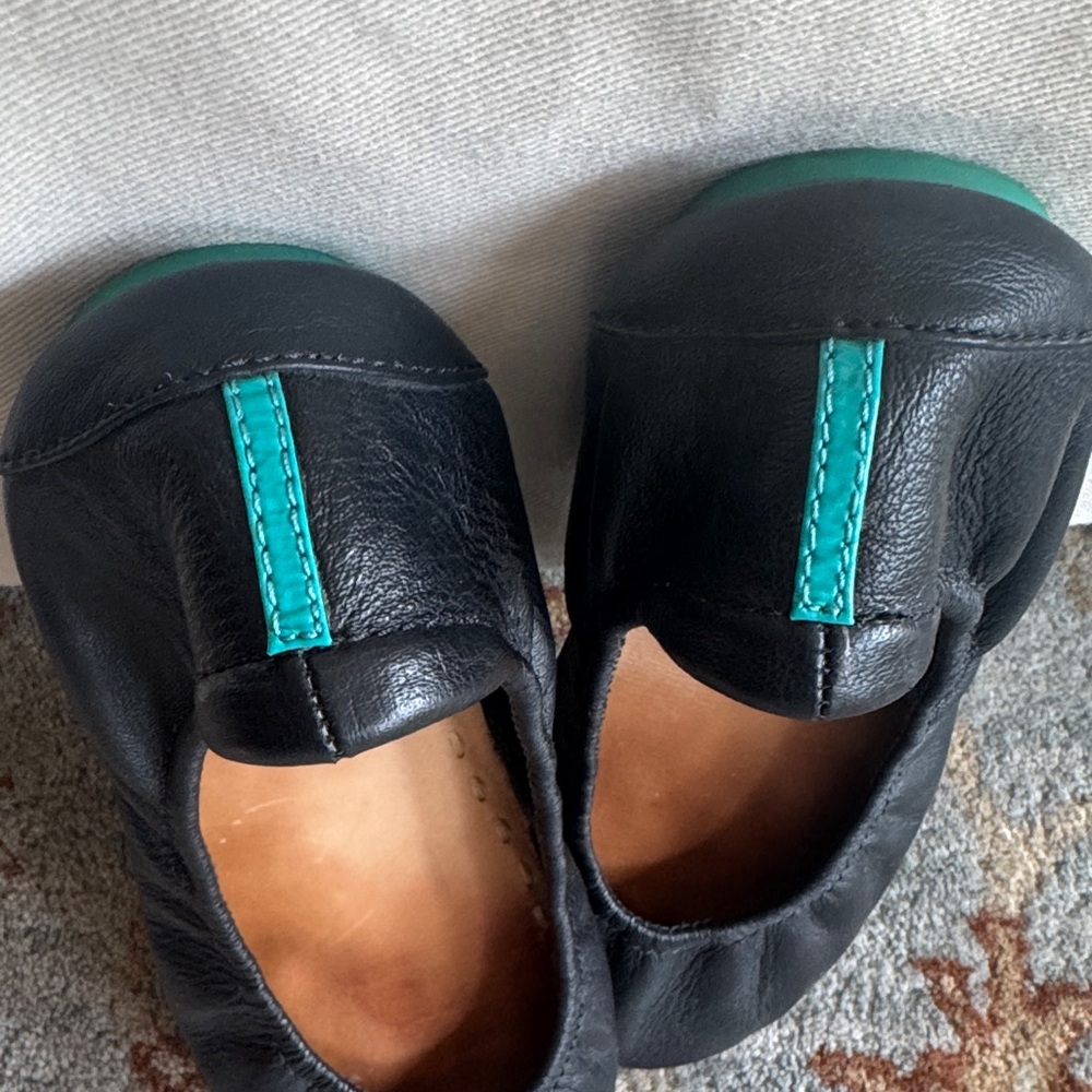 Tieks Classic Black Leather Flats - Picture 5 of 12